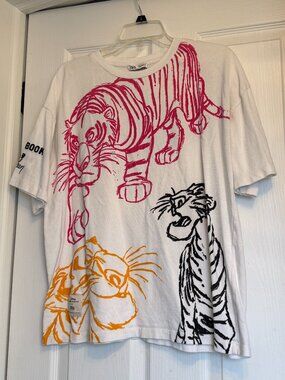 ZARA Disney Stories Collection T-shirt Size L